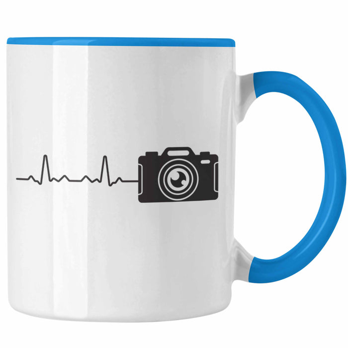 Trendation - Fotograf Tasse Zubehör Fotografie Geschenk Fotografieren Kaffeetasse Geschenkideen Lustiger Spruch Blau Trendation