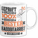 Bassgitarrist Geschenk Lustiger Spruch für Bassgitarrist Geschenkidee Bester Bassgitarrist Der Welt Weiß Trendation