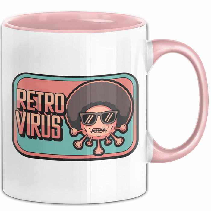 Computerprogrammierer Softwareingenieur Tasse Geschenk Lustige Geschenkidee Spruch Retro Virus Rosa Trendation