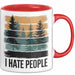 Wald Camping Outdoor Tasse Geschenk Lustige Geschenkidee Spruch Ich Hasse Menschen Rot Trendation