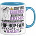 Hip-Hop-Fan Geschenk Tasse Lustiger Spruch Erheben Sie Sich Der Hip-Hop-Fan Betritt den Raum Blau Trendation