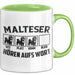 Malteser Hören Aufs Wort Tasse Geschenk Malteser Besitzer Mama Becher Grün Trendation