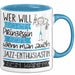 Jazz-Enthusiastin Tasse Geschenk Spruch Wer Will Schon Prinzessin Sein Wenn Man Auch Jazz-Enthusiastin Sein Kann Blau Trendation