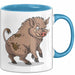 Wildschweinjagd Tasse Geschenk für Schwarzwildjäger Spruch Blau Trendation