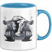 Fitness Enthusiast Tasse Geschenkidee für Fitnessliebhaber Blau Trendation