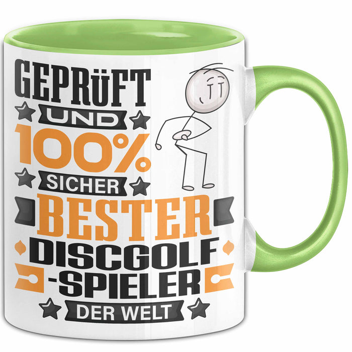 Discgolf-Spieler Geschenk Lustiger Spruch für Discgolf-Spieler Geschenkidee Bester Discgolf-Spieler Der Welt Grün Trendation