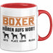 Boxer Hören Aufs Wort Tasse Geschenk Boxer Besitzer Mama Becher Rot Trendation