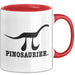Pinosaurier Pi + Dinosaurier Tasse Geschenk Lustiger Mathe Becher Rot Trendation