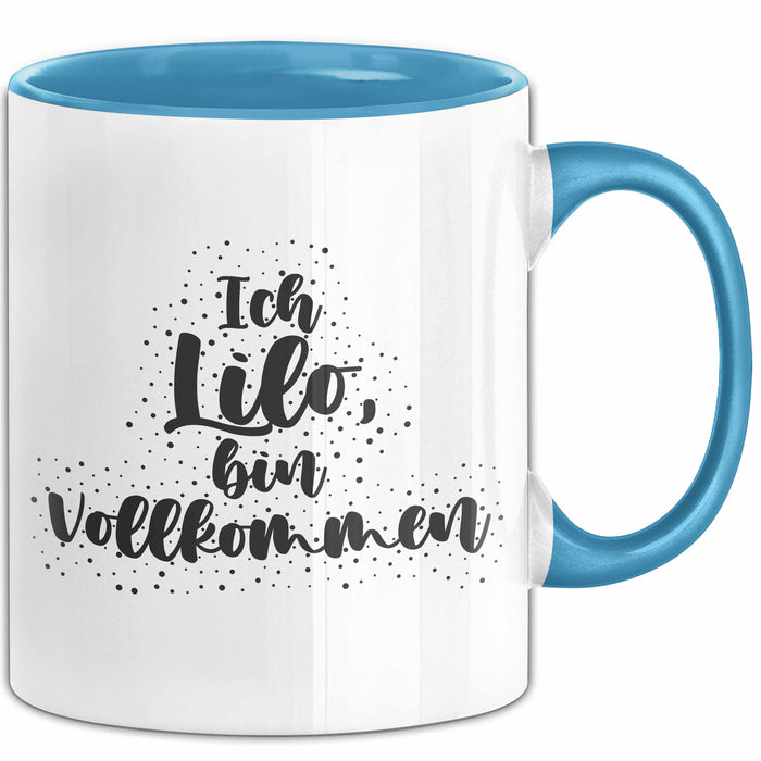 Lilo Tasse Ich Lilo, Bin Vollkommen Geschenk Blau Trendation