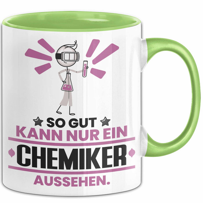 Chemiker Geschenk Tasse So Gut Kann Nur Ein Chemiker Aussehen Geschenkidee Kaffee-Becher Grün Trendation