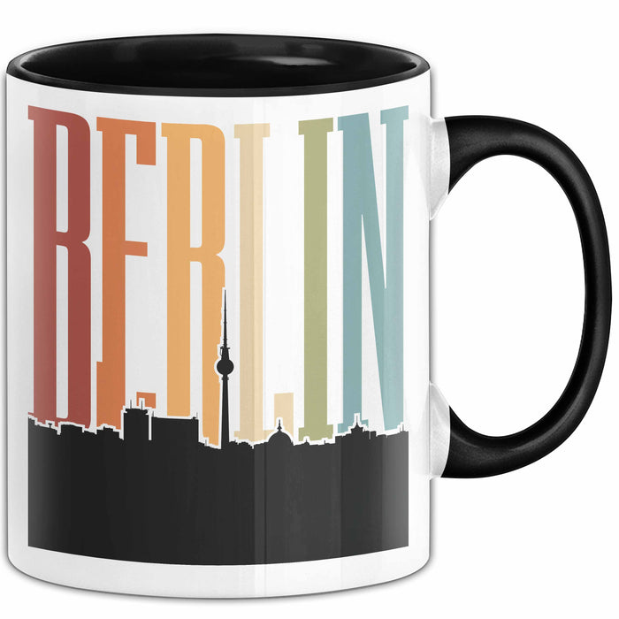 Berlin Tasse Geschenk Horizont Hauptstadt Stadt Spruch Geschenkidee Schwarz Trendation