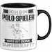 Polo-Spieler Tasse Geschenk für Polo-Spieler Geburtstag Lustiger Spruch Kaffee-Becher Was Ist Deine Superkraft Schwarz Trendation