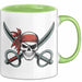 Piraten Fan Tasse Geschenkidee für Ahoy Abenteuerliebhaber Grün Trendation