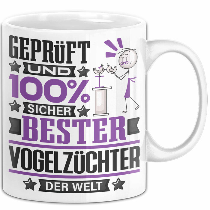 Vogelzüchter Geschenk Lustiger Spruch für Vogelzüchter Geschenkidee Bester Vogelzüchter Der Welt Weiß Trendation