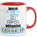 Radfahrerin Tasse Geschenk Becher Stark Attraktiv Furchtlos Radfahrerin Lustige Geschenkidee Rot Trendation