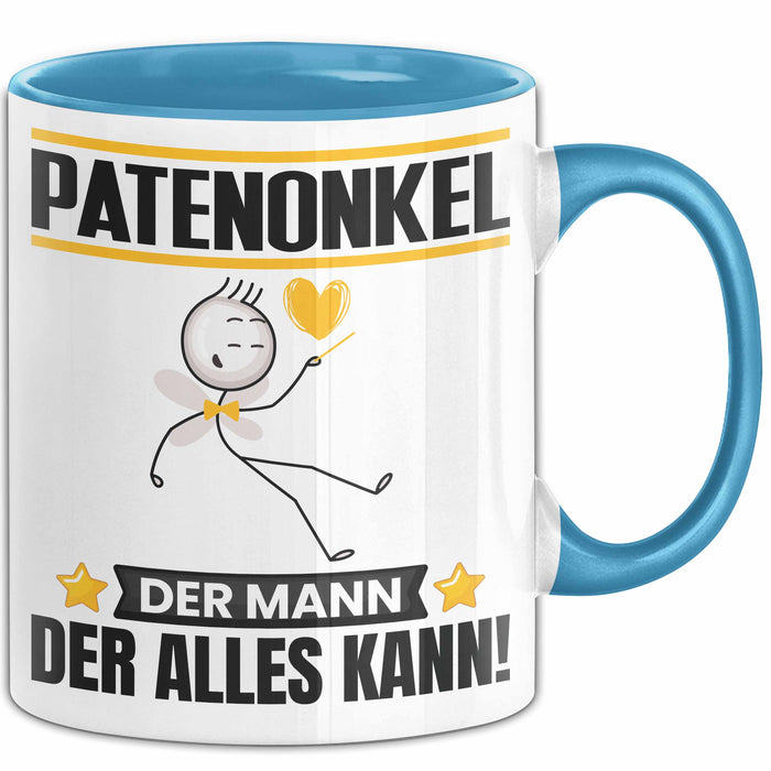 Patenonkel Tasse Geschenk für Patenonkel Der Mann Der Alles Kann Geschenkidee zum Geburtstag Blau Trendation