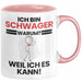Schwager Geschenk Tasse Lustiger Spruch Ich Bin Schwager Warum Weil Ich Es Kann Geschenkidee Bester Schwager Geburtstag Kaffee-Becher Rosa Trendation