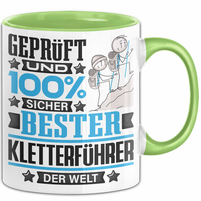 Kletterführer Geschenk Lustiger Spruch für Kletterführer Geschenkidee Bester Kletterführer Der Welt Grün Trendation