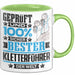 Kletterführer Geschenk Lustiger Spruch für Kletterführer Geschenkidee Bester Kletterführer Der Welt Grün Trendation