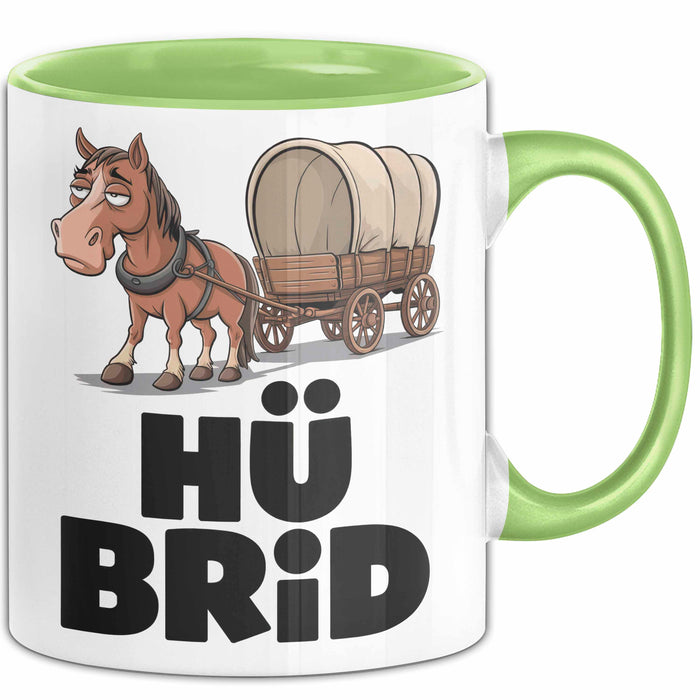 Sarkastische Pferde Tasse Geschenk Lustige Geschenkidee Spruch Hü Brid Grün Trendation