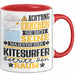 Kitesurfer Geschenk Tasse Lustiger Spruch Erheben Sie Sich Der Kitesurfer Betritt den Raum Rot Trendation
