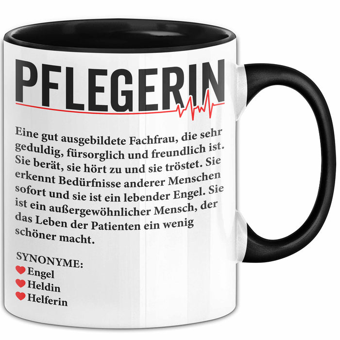 Pflege Krankenschwester Wertschätzung Tasse Geschenk Lustige Geschenkidee Spruch Pflegerin Trendation