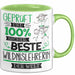 Beste Wildnislehrerin Der Welt Tasse Geschenk für Eine Wildnislehrerin Geprüft Und Sicher Geschenkidee Geburtstag Weihnachten Grün Trendation