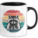 Waschbär Tierliebhaber Tasse Geschenk Lustige Geschenkidee Spruch Schwarz Trendation