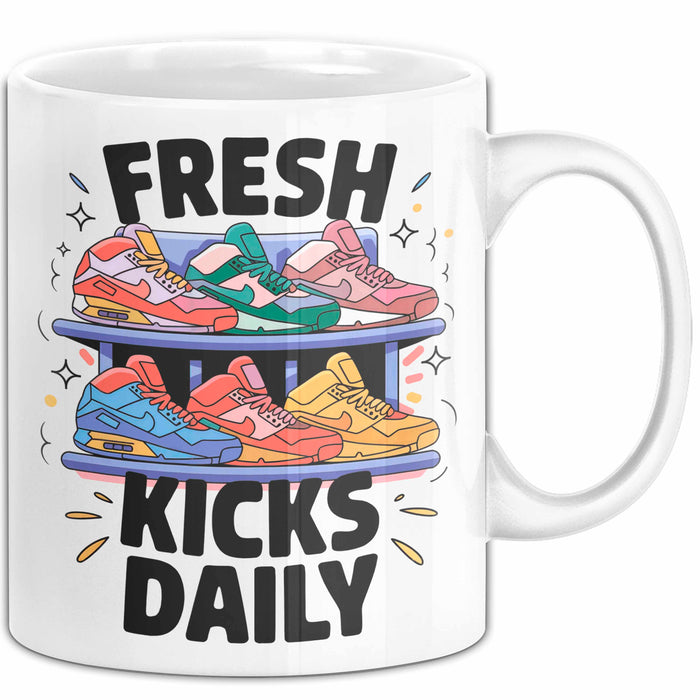 Sneakerhead Tasse Geschenk Lustige Geschenkidee Spruch Für Schuh Sammler Weiß Trendation