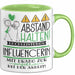 Influencerin Tasse Geschenk Lustig Abstand Halten Hochleistungs-Influencerin Mit Drang Zur Perfektion Bei Der Arbeit Grün Trendation