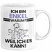 Enkel Geschenk Tasse Lustiger Spruch Ich Bin Enkel Warum Weil Ich Es Kann Geschenkidee Bester Enkel Geburtstag Kaffee-Becher Weiß Trendation