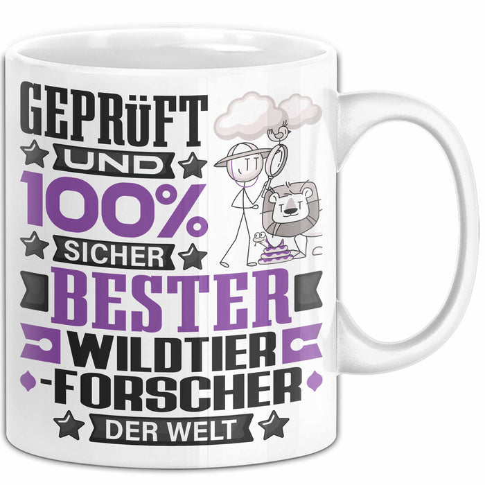 Wildtierforscher Geschenk Lustiger Spruch für Wildtierforscher Geschenkidee Bester Wildtierforscher Der Welt Weiß Trendation