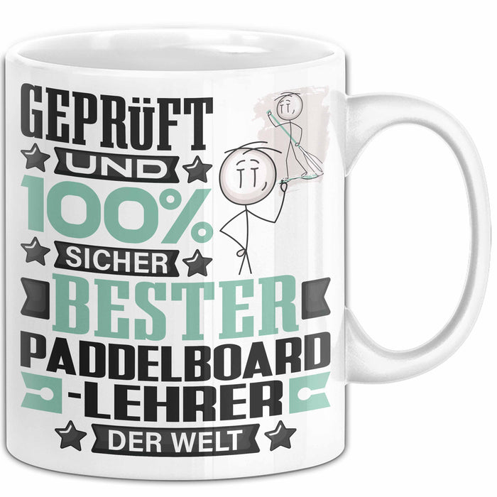 Paddelboard-Lehrer Geschenk Lustiger Spruch für Paddelboard-Lehrer Geschenkidee Bester Paddelboard-Lehrer Der Welt Weiß Trendation