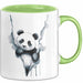 Panda Tierliebhaber Tasse Geschenk Lustige Geschenkidee Spruch Grün Trendation