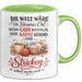 Stricken Tasse Geschenk Welt Waere Besser Wenn Garn Kostenlos Geschenkidee Grün Trendation