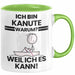 Kanute Geschenk Tasse Lustiger Spruch Ich Bin Kanute Warum Weil Ich Es Kann Geschenkidee Bester Kanute Geburtstag Kaffee-Becher Grün Trendation