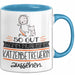 Katzenbetreuerin Geschenk Tasse So Gut Kann Nur Eine Katzenbetreuerin Aussehen Geschenkidee Geburtstag Weihnachten Lustig Blau Trendation