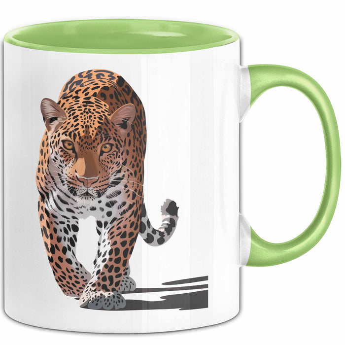 Leopard Tier Tasse Geschenk Lustige Geschenkidee Spruch Grün Trendation