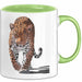 Leopard Tier Tasse Geschenk Lustige Geschenkidee Spruch Grün Trendation