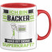 Bäcker Tasse Geschenk für Bäcker Geburtstag Lustiger Spruch Kaffee-Becher Was Ist Deine Superkraft Rot Trendation