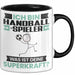 Handballspieler Tasse Geschenk für Handballspieler Geburtstag Lustiger Spruch Kaffee-Becher Was Ist Deine Superkraft Schwarz Trendation