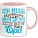Opa Tasse Geschenk Ich Muss Nicht Nein Sagen Geschenkdiee Großvater Becher Rosa Trendation