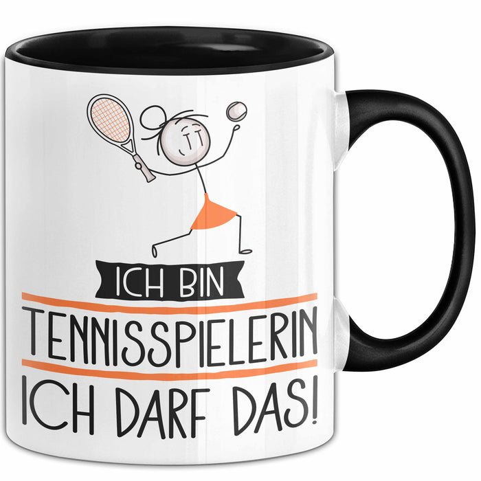 Geschenk für Tennisspielerin Tasse Lustige Geschenkidee Geburtstag Ich Bin Tennisspielerin Ich Darf Das Trendation