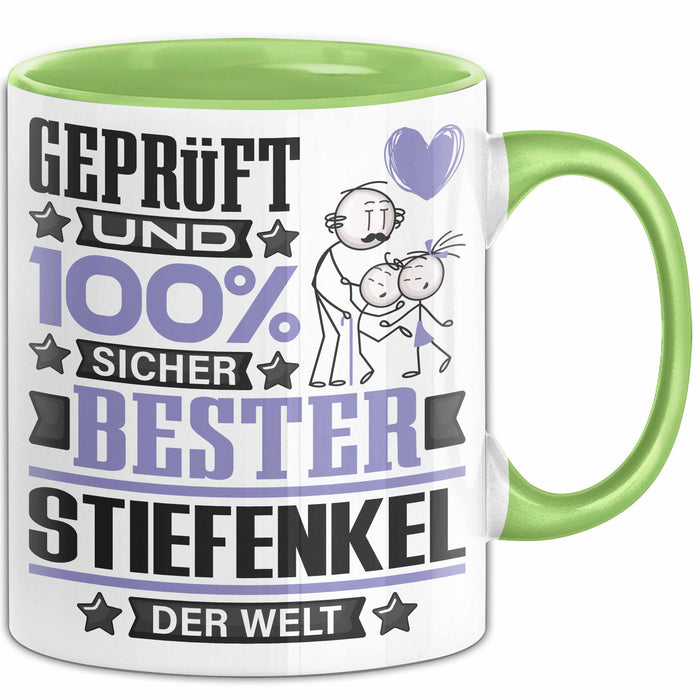 Stiefenkel Geschenk Lustiger Spruch für Stiefenkel Geschenkidee Bester Stiefenkel Der Welt Grün Trendation