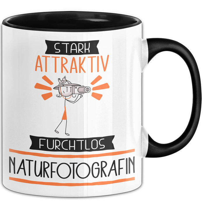 Naturfotografin Tasse Geschenk Becher Stark Attraktiv Furchtlos Naturfotografin Lustige Geschenkidee Trendation