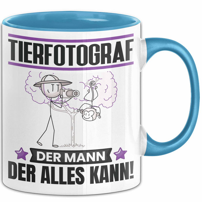 Tierfotograf Tasse Geschenk für Tierfotograf Der Mann Der Alles Kann Geschenkidee zum Geburtstag Blau Trendation