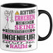Ingenieur Geschenk Tasse Lustiger Spruch Erheben Sie Sich Der Ingenieur Betritt den Raum Schwarz Trendation