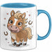 Pferdeliebhaber Tasse Geschenkidee für Reitsport Blau Trendation