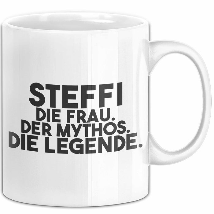 Steffi Tasse Steffi – Die Frau. Der Mythos. Die Legende. Geschenk Weiß Trendation