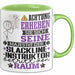Slackline-Instruktor Geschenk Tasse Lustiger Spruch Erheben Sie Sich Der Slackline-Instruktor Betritt den Raum Grün Trendation